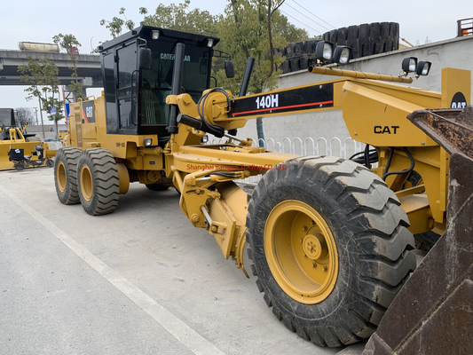 Κατώτερες ώρες λειτουργίας Cat Grader Χρησιμοποιείται Caterpillar 140H Land Leveller με κινητήρα Cummins