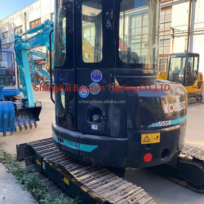 Χρησιμοποιούμενος εξορυκτής Kobelco SK55 Mini με πιστοποίηση EPA/CE και λειτουργικό βάρος 5 τόνων