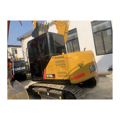 Παγκόσμια χρήση Sany SY75 Crawler Excavator με αρχική υδραυλική βαλβίδα