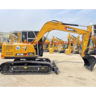 90% απόδοση εργασίας Sany SY75 Excavator με ισχυρή ισχύ και υδραυλική σταθερότητα