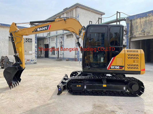 90% απόδοση εργασίας Sany SY75 Excavator με ισχυρή ισχύ και υδραυλική σταθερότητα