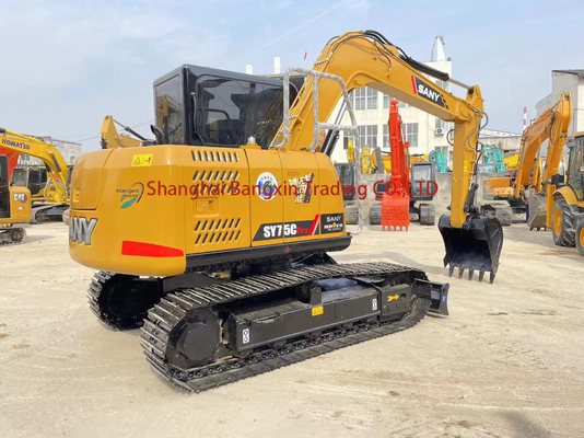 90% απόδοση εργασίας Sany SY75 Excavator με ισχυρή ισχύ και υδραυλική σταθερότητα