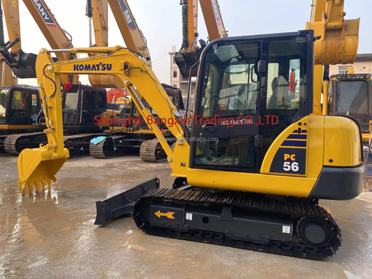 Χρησιμοποιούμενος εξορυκτής PC56 Komatsu με αρχική υδραυλική βαλβίδα και περίοδο 1 έτους μετά την πώληση