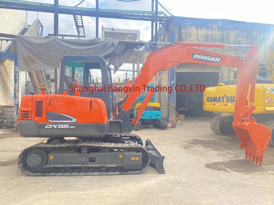 Μεγάλη ισχύς Χρησιμοποιείται Doosan DH55 Mini Excavators για Μηχανική Κατασκευή Καλή κατάσταση
