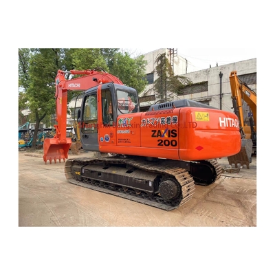 Χρησιμοποιούμενη εκσκαφέας Hitachi ZX200 Crawler Εκσκαφέας δεύτερου χεριού Πρωτότυπη πιστοποίηση EPA / CE