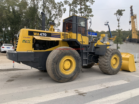 Ο χρόνος παράδοσης του φορτιστή τροχών Komatsu WA470 7 ημέρες ισχυρή ισχύς και υδραυλική σταθερότητα