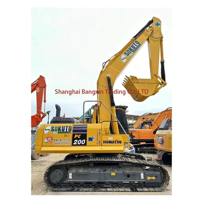 Χρησιμοποιούμενος εξορυκτής Komatsu PC200 Μεγάλη ισχύς και υψηλή υδραυλική σταθερότητα