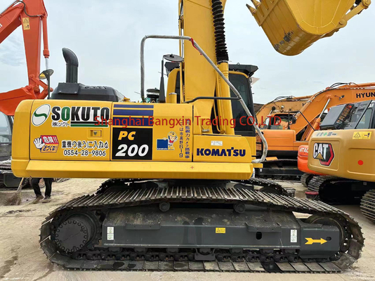 Χρησιμοποιούμενος εξορυκτής Komatsu PC200 Μεγάλη ισχύς και υψηλή υδραυλική σταθερότητα